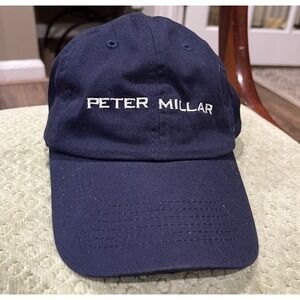 Peter Millar Baseball Cap Classic Navy Blue Hat Adjustable Strapback
